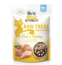 Ласощі Brit Raw Treat Freeze-dried Hair and Skin д/котів д/шерсті риба та індичка 40 г