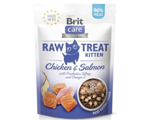Ласощі Brit Raw Treat Freeze-dried Kitten д/кошенят курка і лосось 40 г