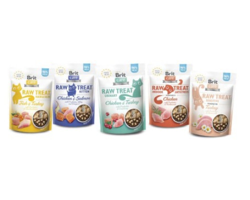 Ласощі Brit Raw Treat Freeze-dried Urinary д/котів д/сечовидільної системи курка та індичка 40 г