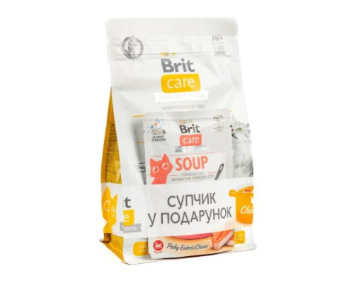 НАБІР Корм сухий Brit Care GF Haircare Healthy and Shiny Coat д/котів д/догляду за шерстю лосось і курка 400 г + суп 75 г НАБІР Корм сухий Brit Care GF Haircare Healthy and Shiny Coat д/котів д/догляду за шерстю лосось і курка 400 г + суп 75 г