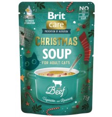 Корм вологий Brit Care Christmas Beef Soup для котів різдвяний суп з яловичиною 75 г