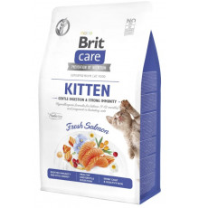 Сухий беззерновий корм для кошенят Brit Care Cat Grain Free Kitten Gentle Digestion Strong Immunity 2кг (лосось)