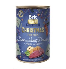 Корм вологий Brit Mono Protein Christmas Duck д/собак різдвяна вечеря качка 400 г