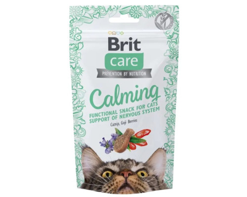 Ласощі для котів Brit Care Crunchy Cracker Calming 50 г - курка, котяча м’ята і ягоди годжі Ласощі для котів Brit Care Crunchy Cracker Calming 50 г - курка, котяча м’ята і ягоди годжі