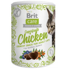 Ласощі для котів Brit Care Crunchy Cracker Superfruits 100 г - курка, обліпиха і чорниця