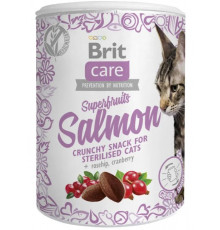 Ласощі для котів Brit Care Crunchy Cracker Superfruits 100 г - лосось, шипшина і журавлина