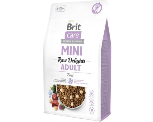 Корм сухий для собак малих порід Brit Care Mini Raw Delights Beef яловичина 2 кг