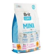 НАБІР Корм сухий Brit Care Mini GF Sensitive д/собак малих порід з чутливим травленням оленина 2 кг + 3 паучи 85 г