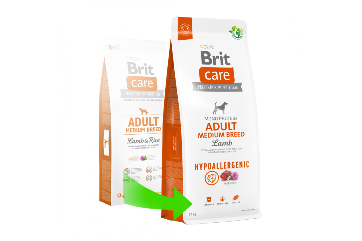 Сухий корм для собак середніх порід Brit Care Dog Hypoallergenic Adult ...