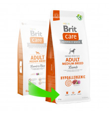 Сухий корм для собак середніх порід Brit Care Dog Hypoallergenic Adult Medium Breed (ягня) 12 кг