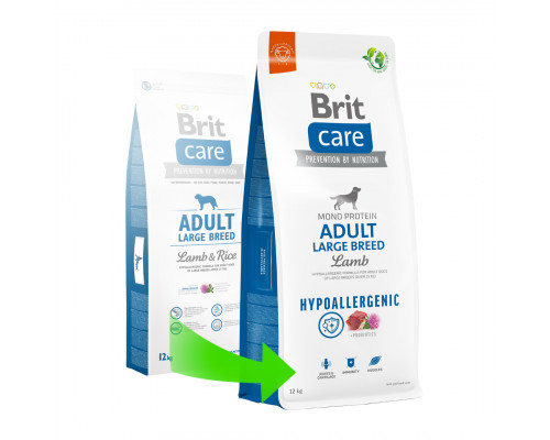 Сухий корм для собак великих порід Brit Care Dog Hypoallergenic Adult Large Breed (ягня) 12 кг Сухий корм для собак великих порід Brit Care Dog Hypoallergenic Adult Large Breed (ягня) 12 кг