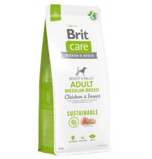 Сухий корм для собак середніх порід Brit Care Dog Sustainable Adult Medium Breed 12 кг (курка та комахи)