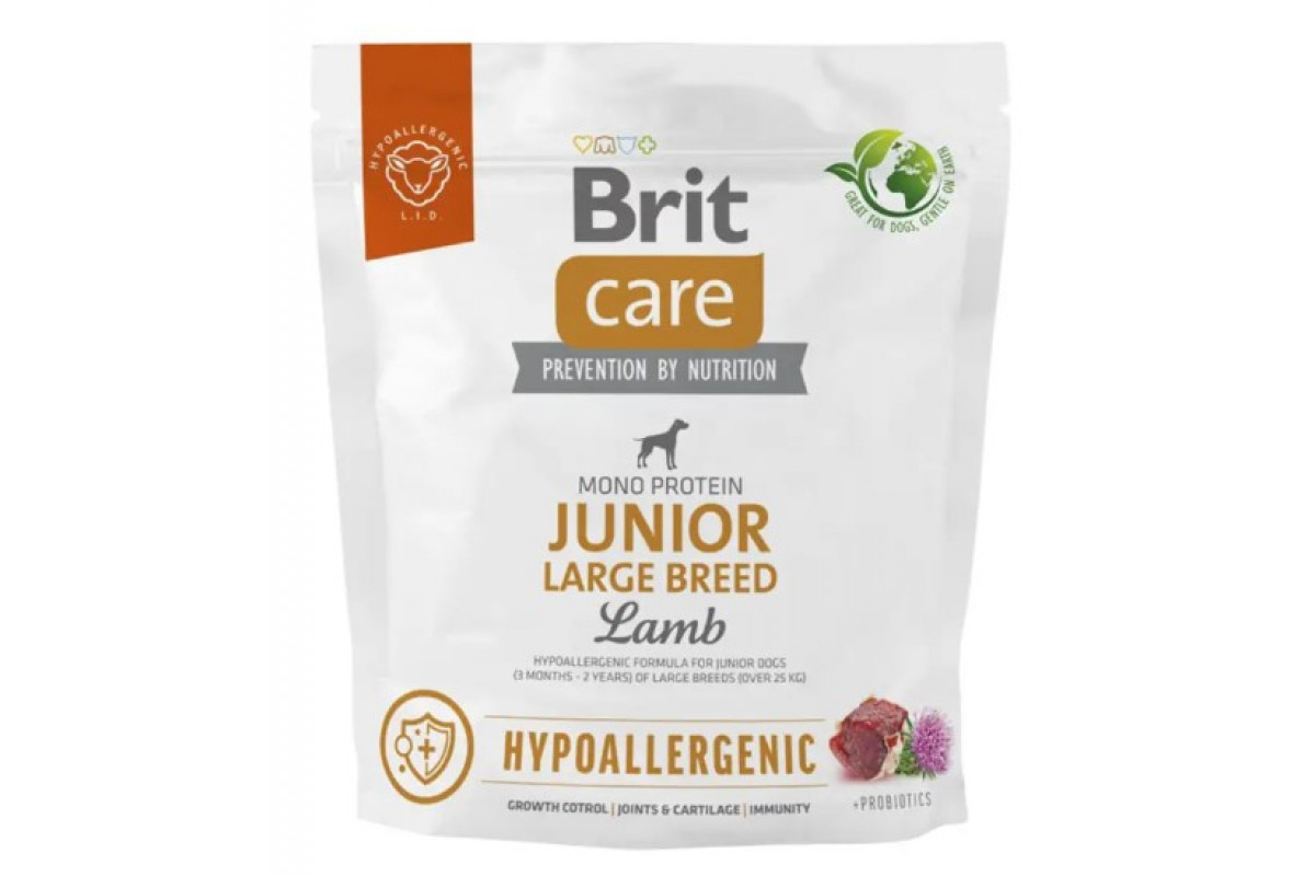Сухий корм для молодих собак великих порід Brit Care Dog Hypoallergenic ...