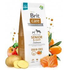 Сухий корм для старіючих собак Brit Care Dog Grain-free Senior & Light беззерновий 12 кг (лосось)