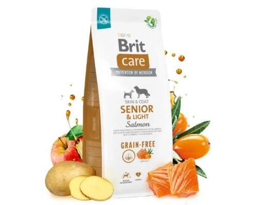 Сухий корм для старіючих собак Brit Care Dog Grain-free Senior & Light беззерновий 12 кг (лосось) Сухий корм для старіючих собак Brit Care Dog Grain-free Senior & Light беззерновий 12 кг (лосось)