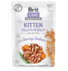 Вологий корм для кошенят Brit Care Cat pouch 85 г (лосось у желе)