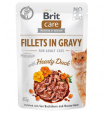 Вологий корм для кішок Brit Care Cat pouch 85g (філе качки у соусі)