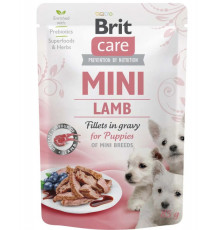 Вологий корм для цуценят Brit Care Mini pouch 85 g філе в соусі (ягня)