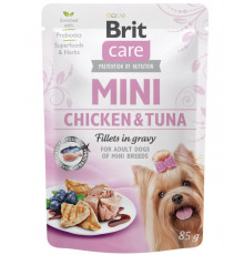 Вологий корм для собак Brit Care Mini pouch 85 g філе в соусі (курка та тунець)