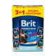 НАБІР Корм вологий Brit Premium Delicate Fillets in Gravy для котів 3+1