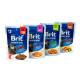 НАБІР Корм вологий Brit Premium Delicate Fillets in Gravy для котів 3+1