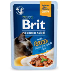 Корм вологий Brit Premium Delicate Fillets in Gravy Tuna для котів філе в соусі тунець 85 г 