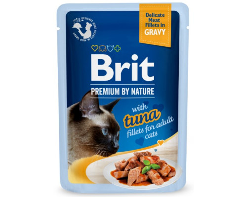 Корм вологий Brit Premium Delicate Fillets in Gravy Tuna для котів філе в соусі тунець 85 г Корм вологий Brit Premium Delicate Fillets in Gravy Tuna для котів філе в соусі тунець 85 г