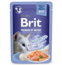 Корм вологий Brit Premium Delicate Fillets in Jelly Salmon для котів філе в желе лосось 85 г 