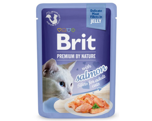 Корм вологий Brit Premium Delicate Fillets in Jelly Salmon для котів філе в желе лосось 85 г Корм вологий Brit Premium Delicate Fillets in Jelly Salmon для котів філе в желе лосось 85 г