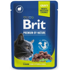Вологий корм для котів Brit Premium Sterilised pouch 100 г - ягня