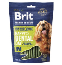 Ласощі Brit Premium Dental Snacks M д/cобак середніх порід з колагеном і спіруліною 180 г