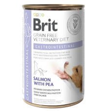 Вологий корм Brit VetDiets Gastrointestinal для собак, які страждають шлунково-кишковими розладами, 400 г (лосось та горох)