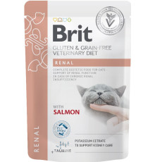 Корм вологий для котів Brit GF VetDiet Renal з лососем, 85 г