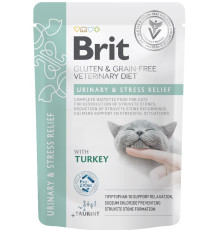 Корм вологий для котів Brit GF VetDiet Urinary and Stress Relief з індичкою, 85 г