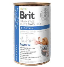 Вологий корм Brit VetDiets Recovery для собак і котів під час одужання, відновлення після операції, 400 г (лосось)
