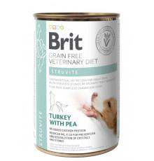 Вологий корм для собак Brit VetDiets Dog Struvite, при лікуванні та для профілактики сечокам'яної хвороби, 400 г (індичка та горошок)