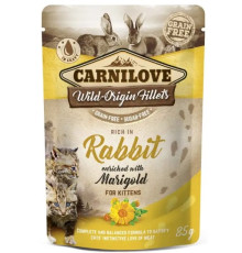 Вологий корм для кошенят Carnilove pouch 85 г - кролик та календула