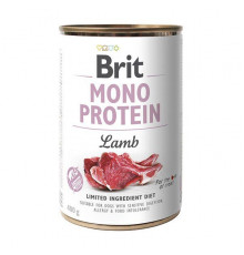 Вологий корм консерви для собак Brit Mono Protein Lamb 400 г (ягня)