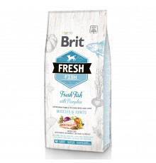 Сухий корм для дорослих собак великих порід Brit Fresh Fish with Pumpkin 12 кг (риба)