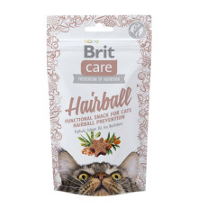 Ласощі для кішок Brit Care Functional Snack Hairball 50 г (для виведення шерсті)
