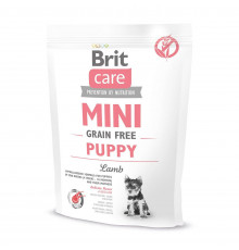 Сухий корм для цуценят та молодих собак мініатюрних порід Brit Care Mini GF Puppy Lamb 400 г (ягня)