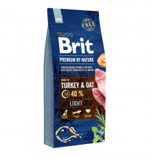 Сухий корм для собак із зайвою вагою Brit Premium Light 15 кг (індичка)