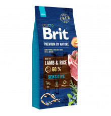 Сухий корм для собак із чутливим травленням Brit Premium Sensitive Lamb & Rice 15 кг (ягня)