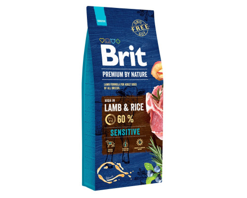 Сухий корм для собак із чутливим травленням Brit Premium Sensitive Lamb & Rice 15 кг (ягня) Сухий корм для собак із чутливим травленням Brit Premium Sensitive Lamb & Rice 15 кг (ягня)