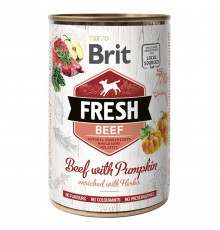 Вологий корм консерви для собак Brit Fresh Beef with Pumpkin 400 г (яловичина)