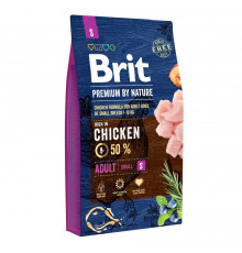 Сухий корм для дорослих собак дрібних порід (вагою до 10 кг) Brit Premium Adult S 8 кг (курка)