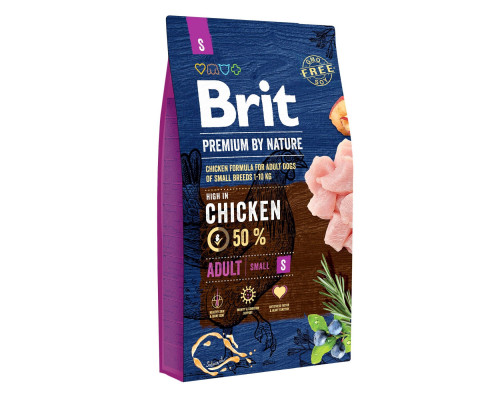 Сухий корм для дорослих собак дрібних порід (вагою до 10 кг) Brit Premium Adult S 8 кг (курка) Сухий корм для дорослих собак дрібних порід (вагою до 10 кг) Brit Premium Adult S 8 кг (курка)
