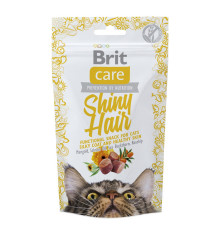 Ласощі для кішок Brit Care Functional Snack Shiny Hair 50 г (для шкіри та шерсті)