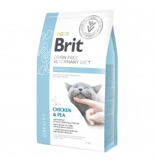Сухий корм для кішок для зниження ваги Brit GF Veterinary Diet Obesity 2 кг (курка)