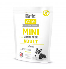 Сухий корм для дорослих собак мініатюрних порід Brit Care Mini GF Adult Lamb 400 г (ягня)